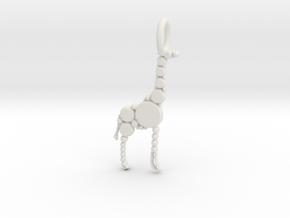 Giraffe Pendant in White Natural Versatile Plastic