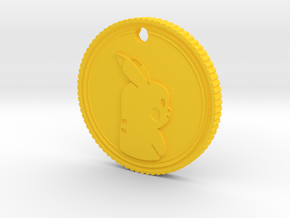 PokeCoin Medal in Yellow Processed Versatile Plastic