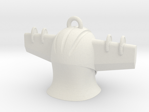 Jeeg Head Pendant2 in White Natural Versatile Plastic