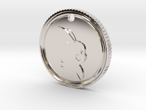 PokeCoin Medal in Rhodium Plated Brass