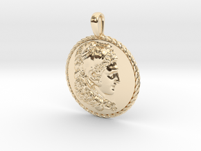 ALEXANDER THE GREAT as Heracles necklace pendant in 14K Yellow Gold