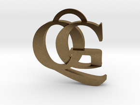 QG Keychain in Natural Bronze