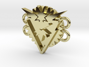 Pokemon Go Team Instinct Bracelet Medallion in 18k Gold