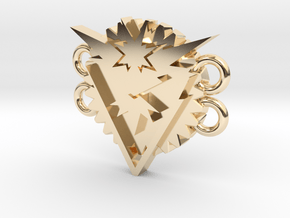 Pokemon Go Team Instinct Bracelet Medallion in 14k Gold Plated Brass