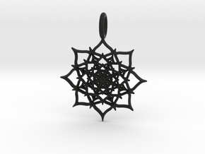Infinity Pendant in Black Natural Versatile Plastic