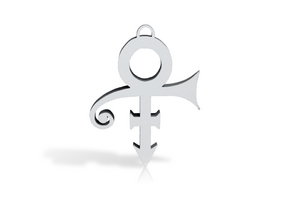 Prince Love Symbol Pendant in Tan Fine Detail Plastic