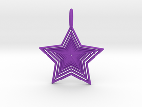 Star No.1 Pendant in Purple Processed Versatile Plastic