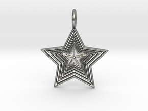 Star No.1 Pendant in Natural Silver