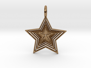 Star No.1 Pendant in Natural Brass