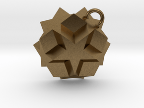 Dodecadodecahedron Charm in Natural Bronze