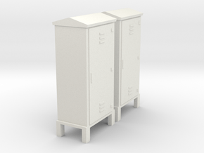 Electrical Cabinet With Legs 1-87 HO Scale in White Natural Versatile Plastic