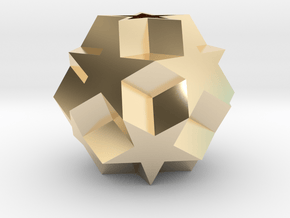 Dodecadodecahedron in 14k Gold Plated Brass