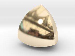Meissner tetrahedron - Type 1 in 14k Gold Plated Brass