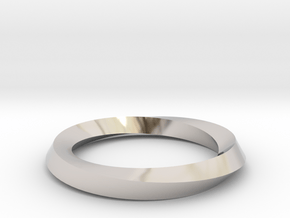 Mobius band in Rhodium Plated Brass