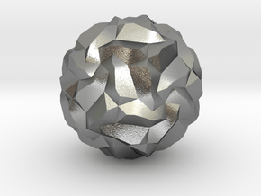 Stellated Pentagonal Hexecontahedron in Natural Silver