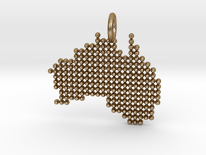 Australia Dots in Polished Gold Steel