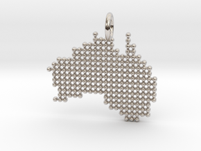 Australia Dots in Rhodium Plated Brass