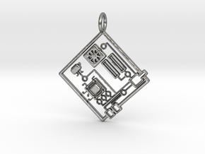 Circuit 1.0 Pendant in Natural Silver