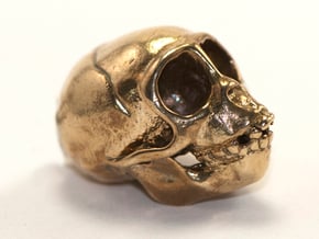 Spider Monkey Skull 43mm in Natural Bronze