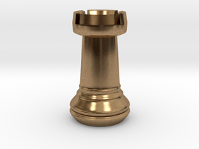 Chess Set Rook in Natural Brass