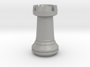 Chess Set Rook in Aluminum