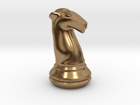 Chess Set Knight in Natural Brass