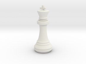 Chess Set King in White Natural Versatile Plastic