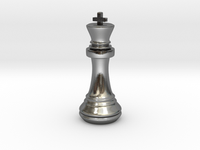 Chess Set King in Polished Silver