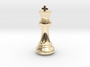 Chess Set King in 14k Gold Plated Brass