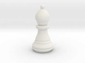Chess Set Bishop in White Natural Versatile Plastic
