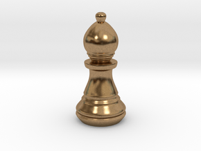 Chess Set Bishop in Natural Brass