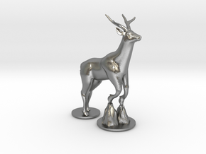 Deer in Natural Silver