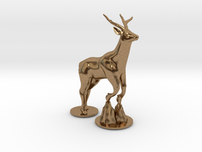 Deer in Natural Brass