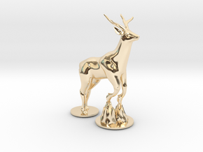 Deer in 14k Gold Plated Brass