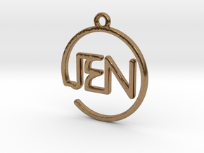 JEN First Name Pendant in Natural Brass