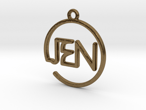 JEN First Name Pendant in Natural Bronze