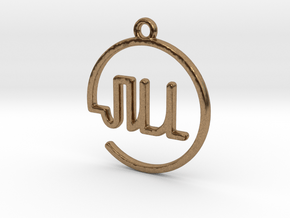 JILL First Name Pendant in Natural Brass