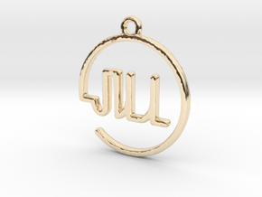 JILL First Name Pendant in 14K Yellow Gold