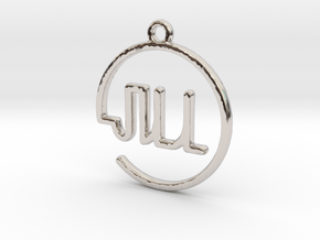 JILL First Name Pendant in Platinum