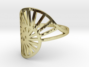 Nautilus Ring Size 10 in 18k Gold Plated Brass