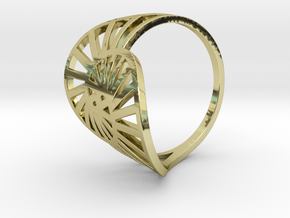 Nautilus Ring Size 6 in 18k Gold Plated Brass