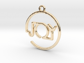 JOY First Name Pendant in 14k Gold Plated Brass