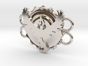 Pokemon Go Team Valor Bracelet Medallion in Rhodium Plated Brass