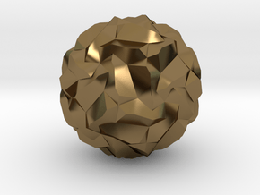 Stellated Pentagonal Hexecontahedron, hollowed in Polished Bronze