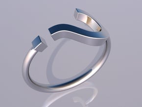 Question Mark Ring - Size US 6 in Polished Silver