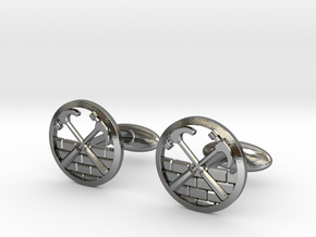 The Wall Cuff Links in Polished Silver