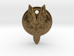Dog tag Casing (Wolf) in Natural Bronze