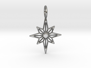 Star No.3 Pendant in Natural Silver
