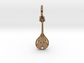 Mandolin pendant in Natural Brass