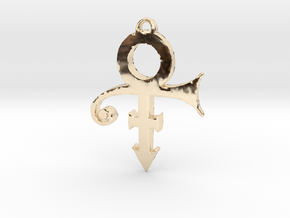 Prince Love Symbol Pendant (Small) in 14k Gold Plated Brass